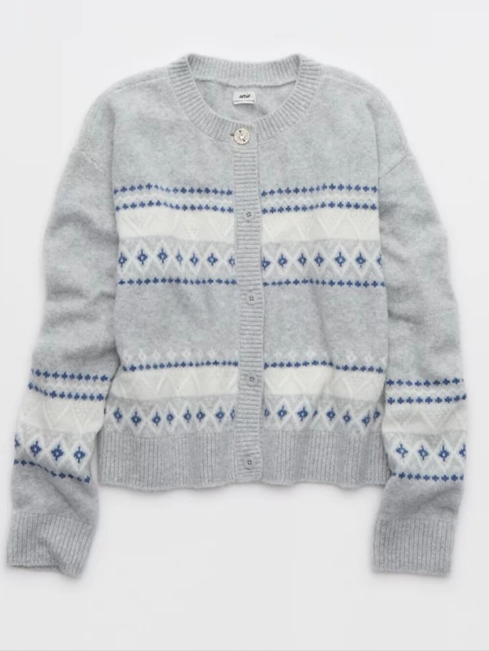 Aerie unREAL Fairisle Cardigan - Picture 4 of 9